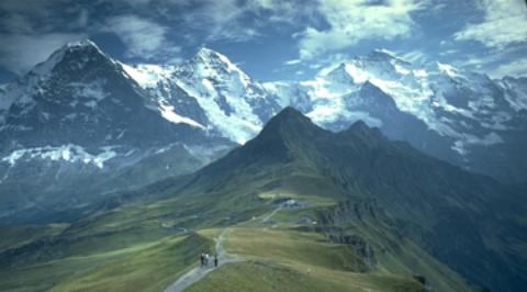 mountain hiking view